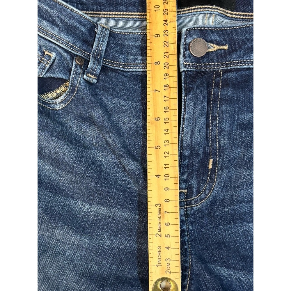 Buckle Black Fit 76 Skinny Jeans Women 30 Blue Faded Candiani Italian Denim Moto - Picture 12 of 12